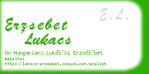 erzsebet lukacs business card
